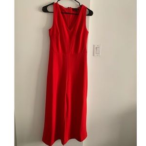 Banana Republic Red Crop Jumpsuit